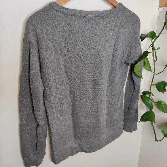 Juicy Couture Sequins Lips Graphic Gray Sweatshirt Size Small - Picture 5 of 10